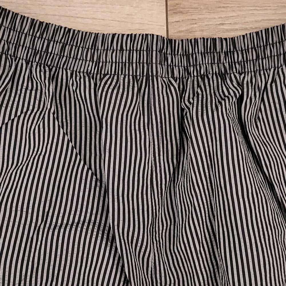 ADIDAS Grey Black Striped Lauderdale VTG Mens Large Athletic Running Shorts RARE